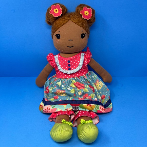 Matilda Jane Other - Matilda Jane Olivia Rag Doll 19 Inch Multicolor Floral Polka Dot Dress 28514A